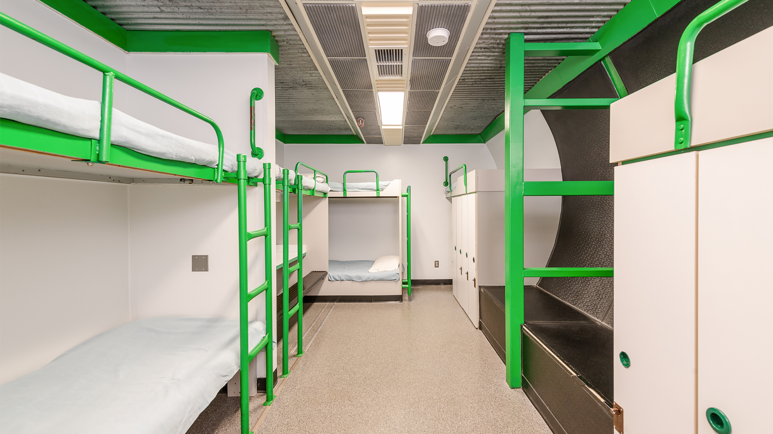 Interior of a refreshed hab unit