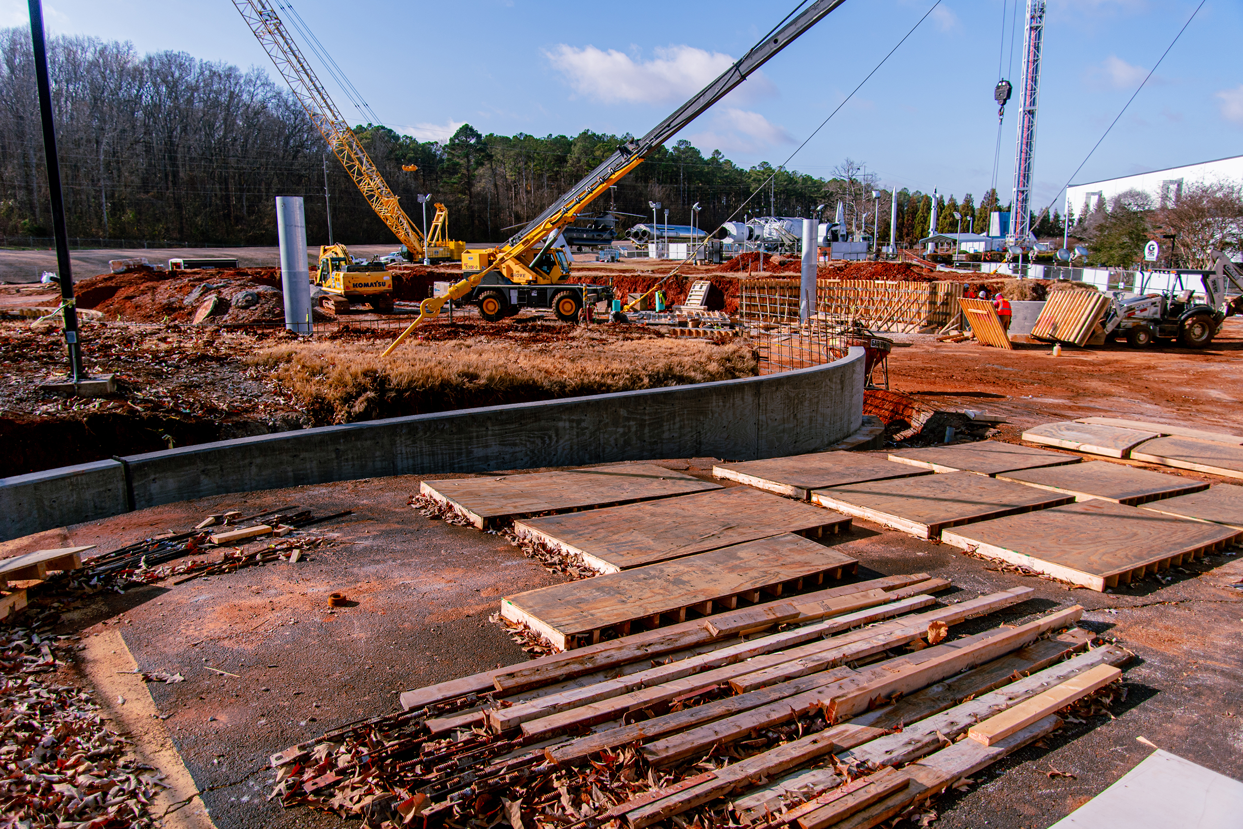 Site work underway at Rocket park.