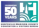 Huntsville Madison County Convention & Visitors Bureau 50th Anniversary logo